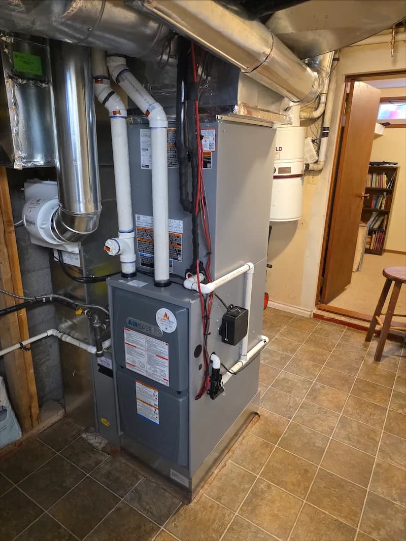 Finished furnace install — Beach residence