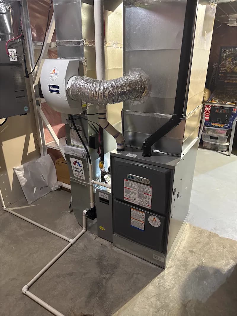 High-efficiency AirEase furnace install
