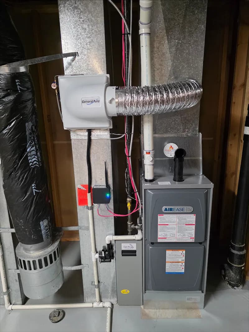 Condensing furnace with new PVC venting and condensate line