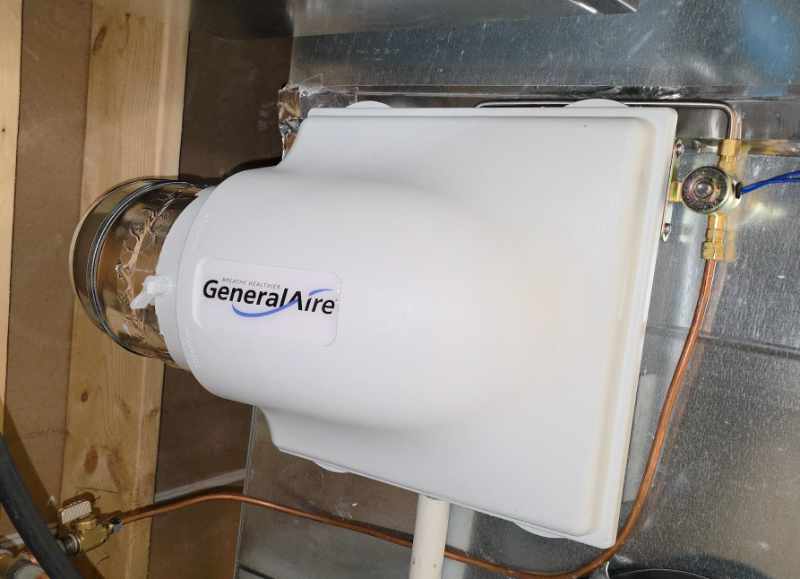 Whole-home humidifier installed by FlameTech in Calgary