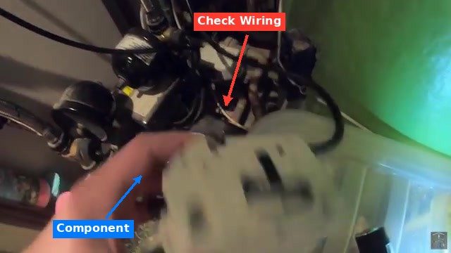 Boiler wiring and internal components used for troubleshooting shutdown issues